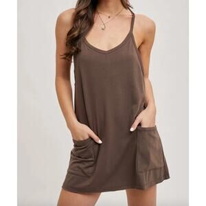 Anrabess built in shorts minimalist dress size L NWT